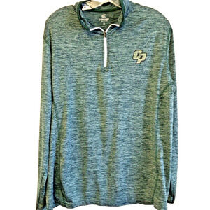 CAL POLY SLO Mustangs Colosseum Jersey Long Sleeve 1/2 Zip Medium Green